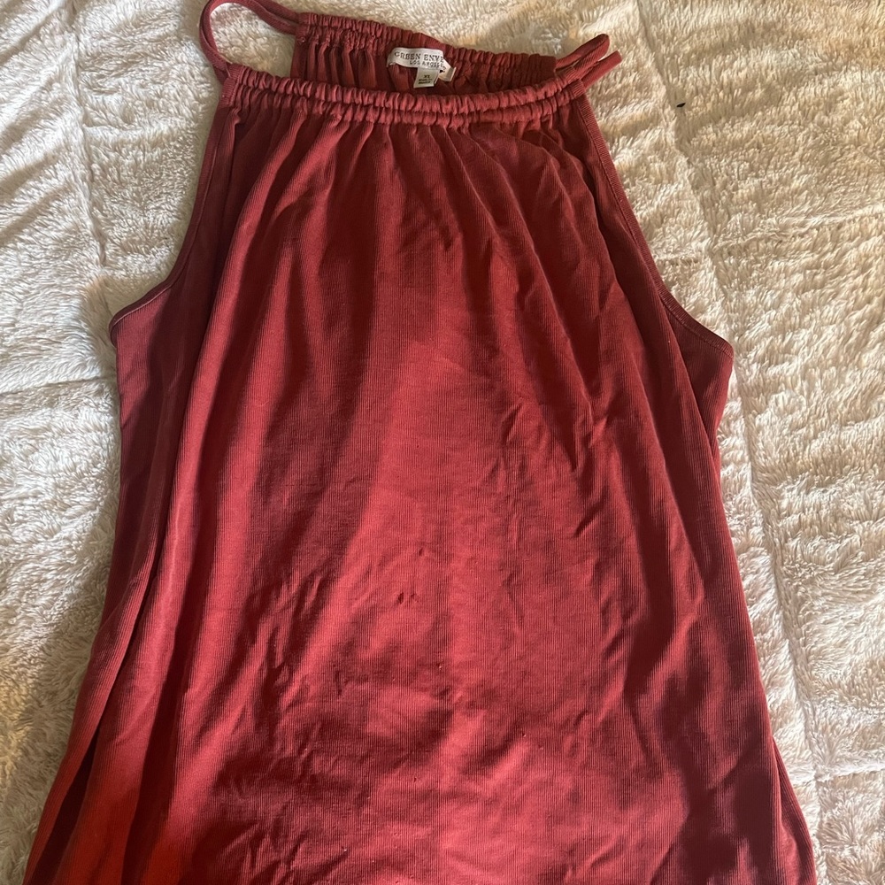 Green Envelope Terracotta Tank Top